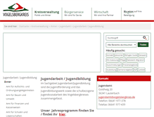 Tablet Screenshot of jugend.vogelsbergkreis.de